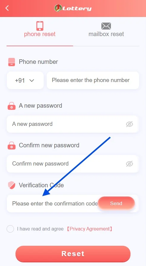 enter the verification code